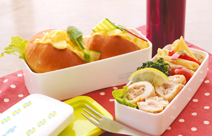 ササミで筋力アップお弁当鶏ササミのツナマヨロール